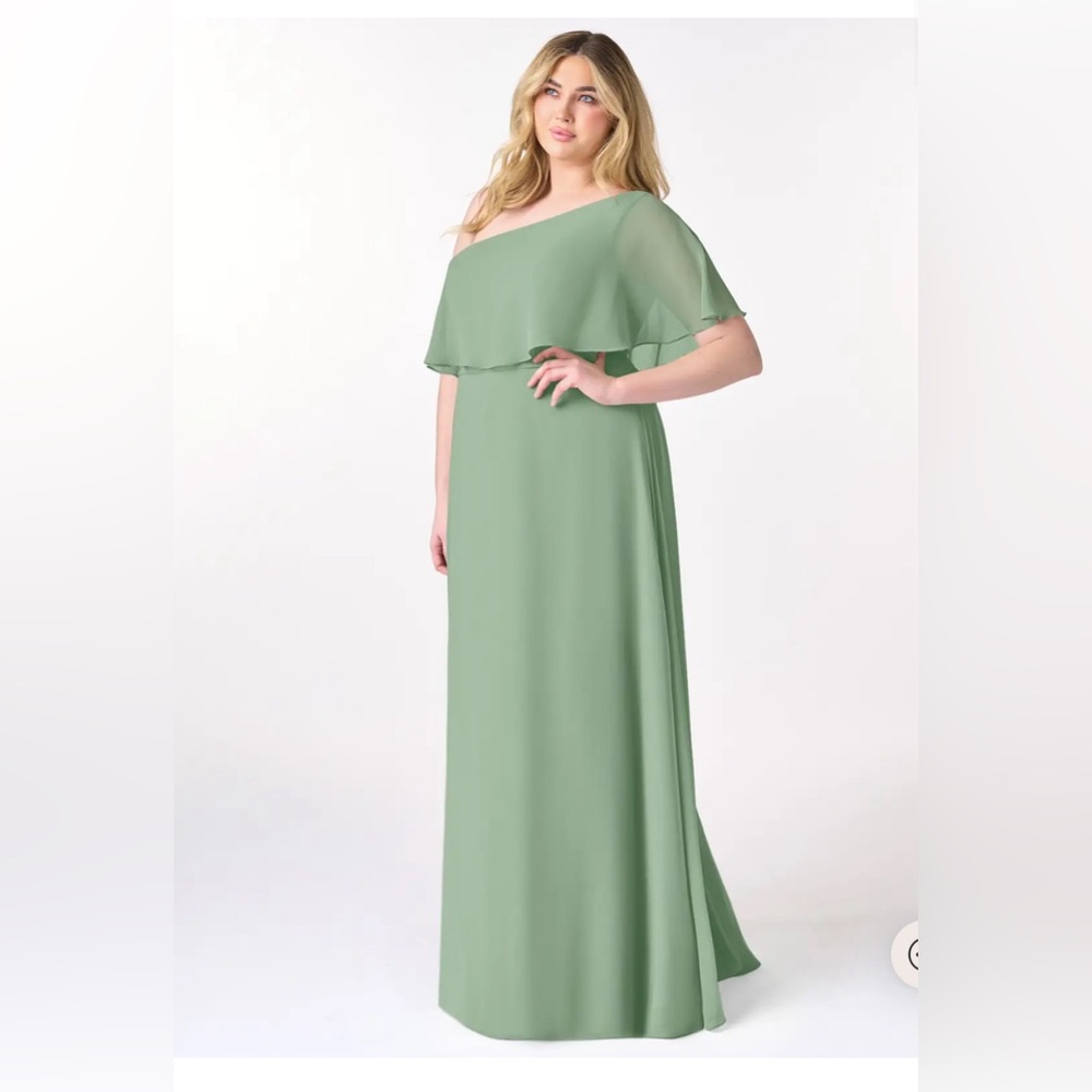 NWT Azazie Lizzy Macha One Shoulder Dress